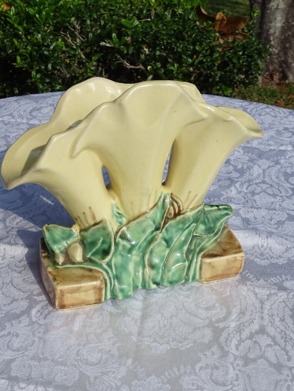 McCoy Rare 1950's Yellow Calla Lily Vase Planter